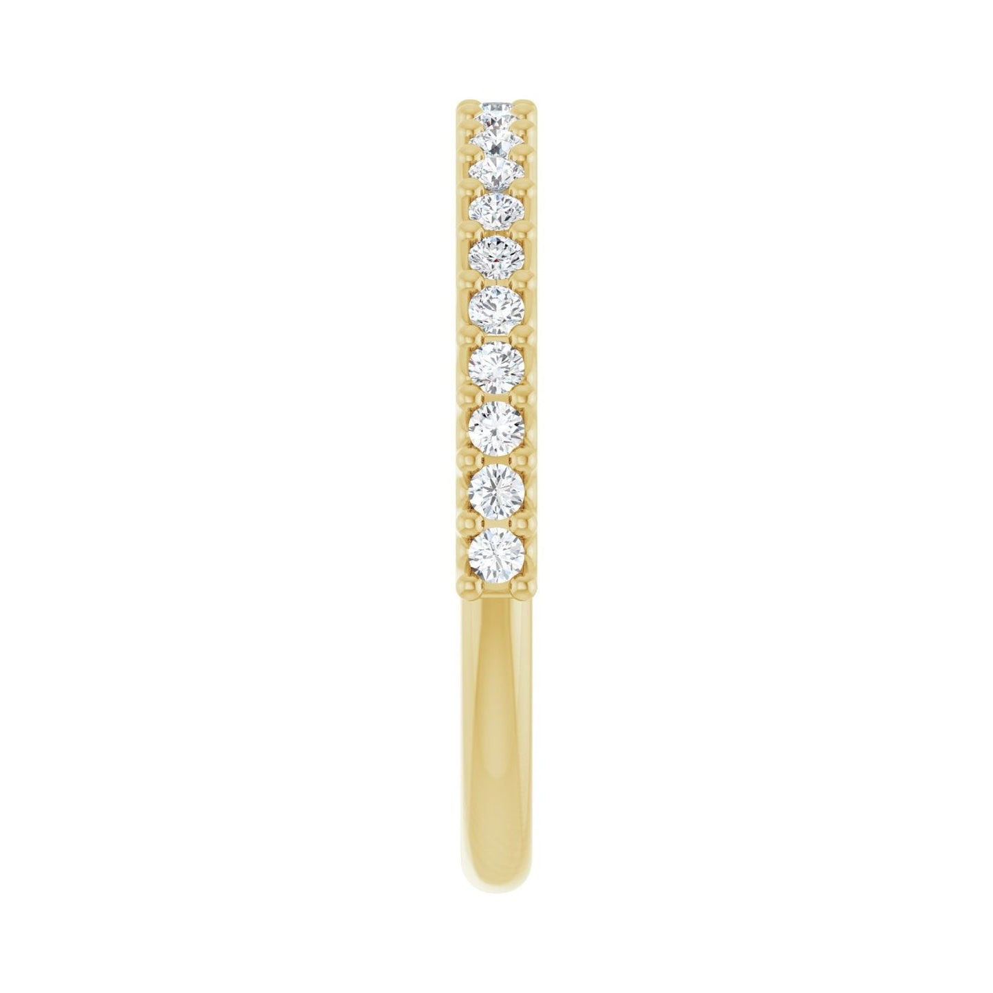 U-Prong Anniversary Band - Round 1MM-2.5MM | Metal Type=14K Yellow Gold | Diamond Size=1.5MM | Image 1
