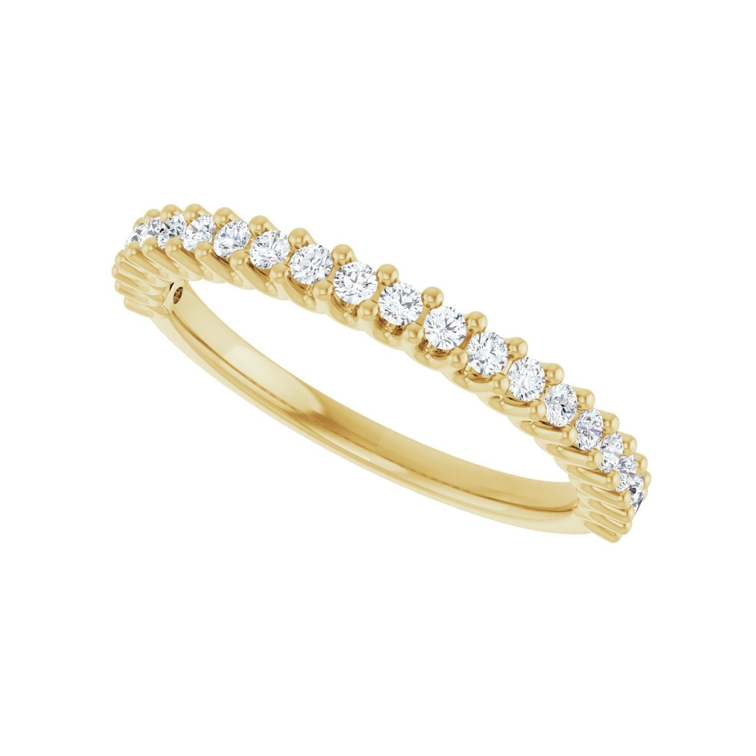 U-Prong Anniversary Band - Round 1MM-2.5MM | Metal Type=14K Yellow Gold | Diamond Size=1.5MM | Image 2