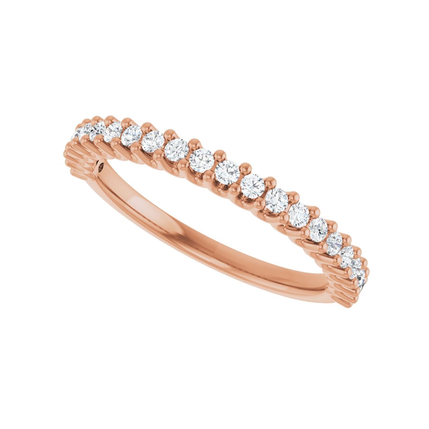 U-Prong Anniversary Band - Round 1MM-2.5MM | Metal Type=14K Rose Gold | Diamond Size=1.5MM | Image 2