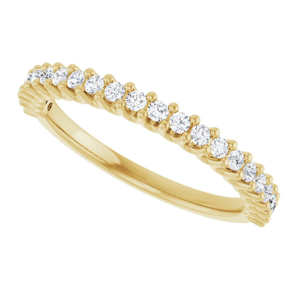 U-Prong Anniversary Band - Round | Metal Type=14K Yellow Gold | Diamond Size=1.5MM | Image 3