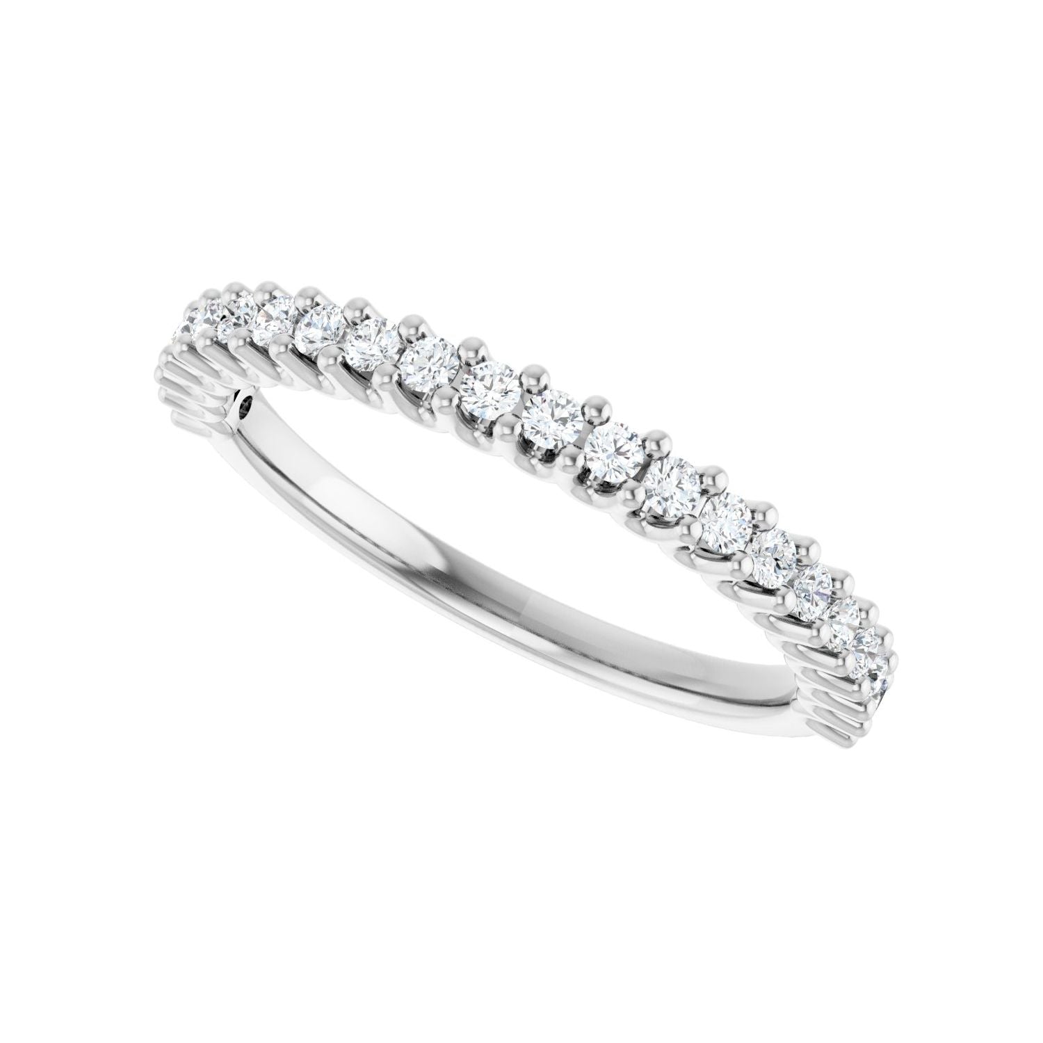 U-Prong Anniversary Band - Round 1MM-2.5MM | Metal Type=14K White Gold | Diamond Size=1.5MM | Image 2
