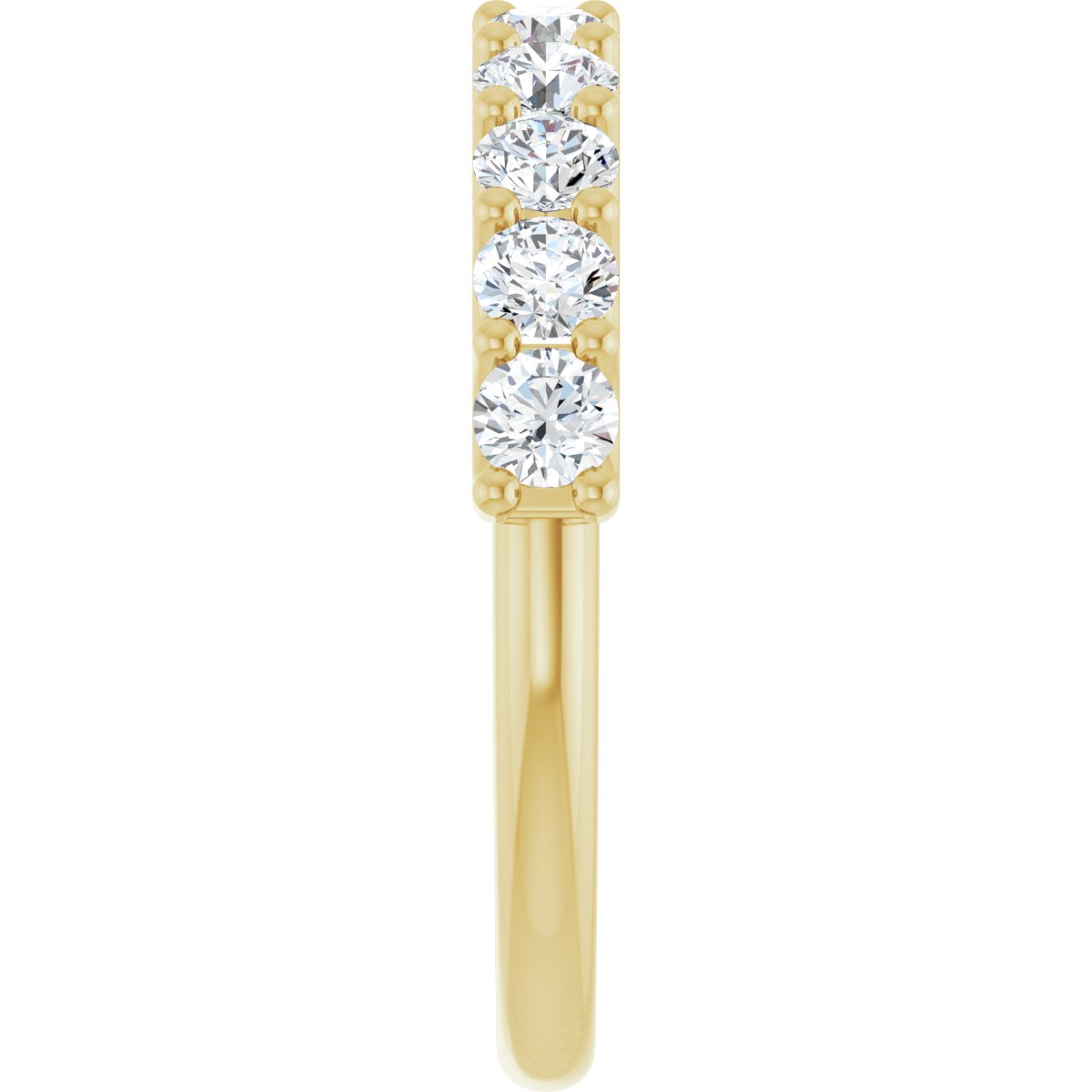 U-Prong Anniversary Band - Round | Metal Type=14K Yellow Gold | Diamond Size=3MM | Image 5