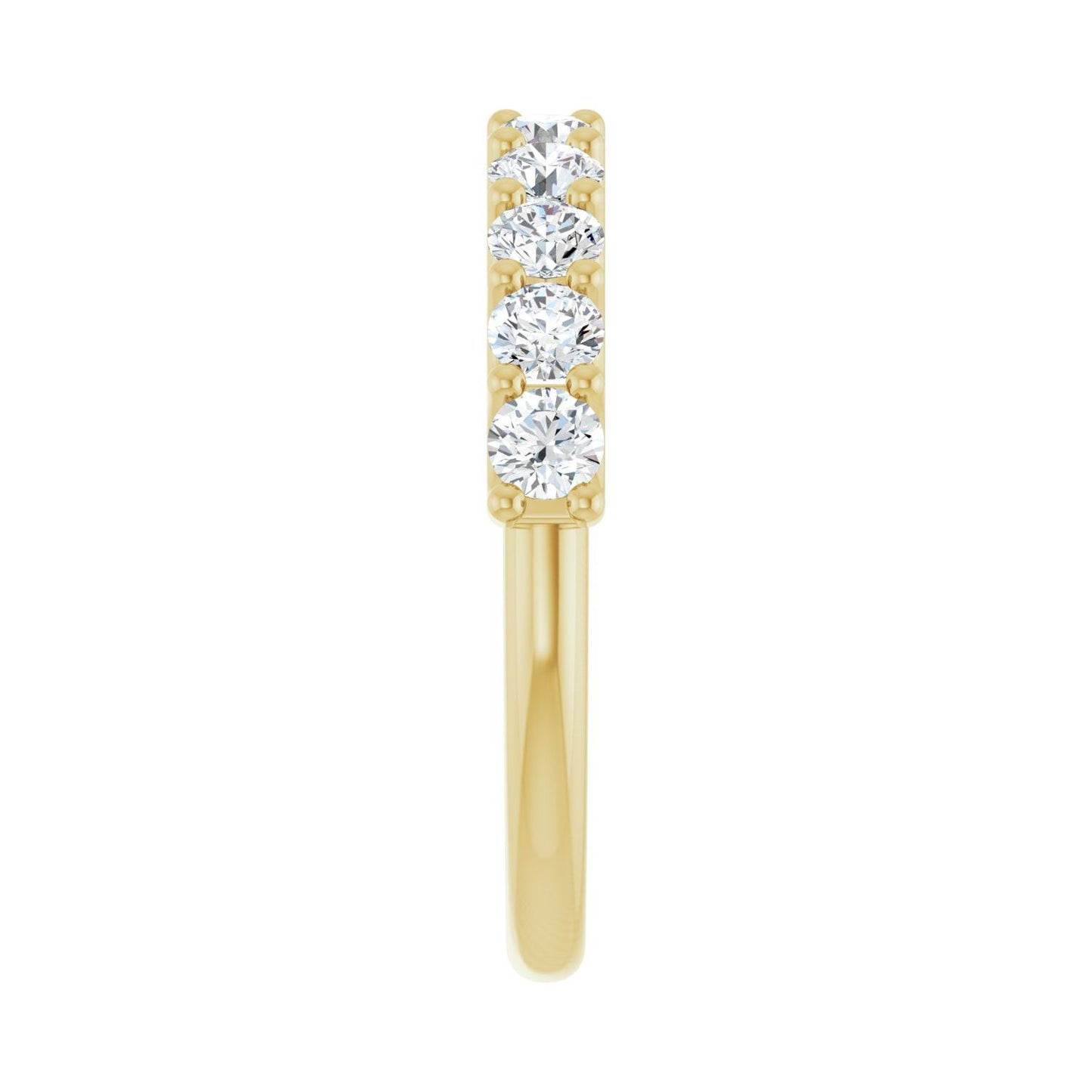 U-Prong Anniversary Band - Round 3MM-4MM | Metal Type=14K Yellow Gold | Diamond Size=3MM | Image 1