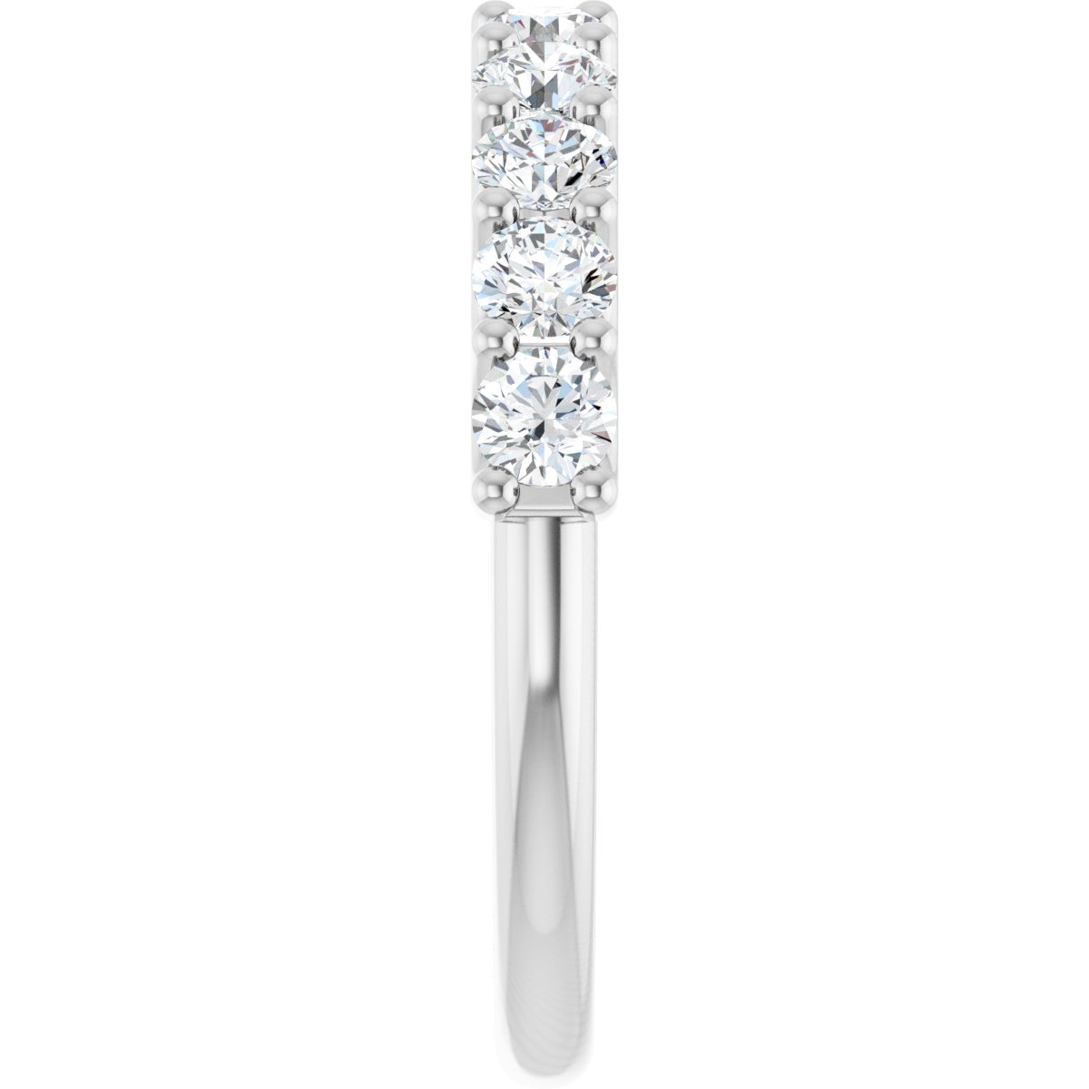 U-Prong Anniversary Band - Round | Metal Type=14K White Gold | Diamond Size=3MM | Image 5