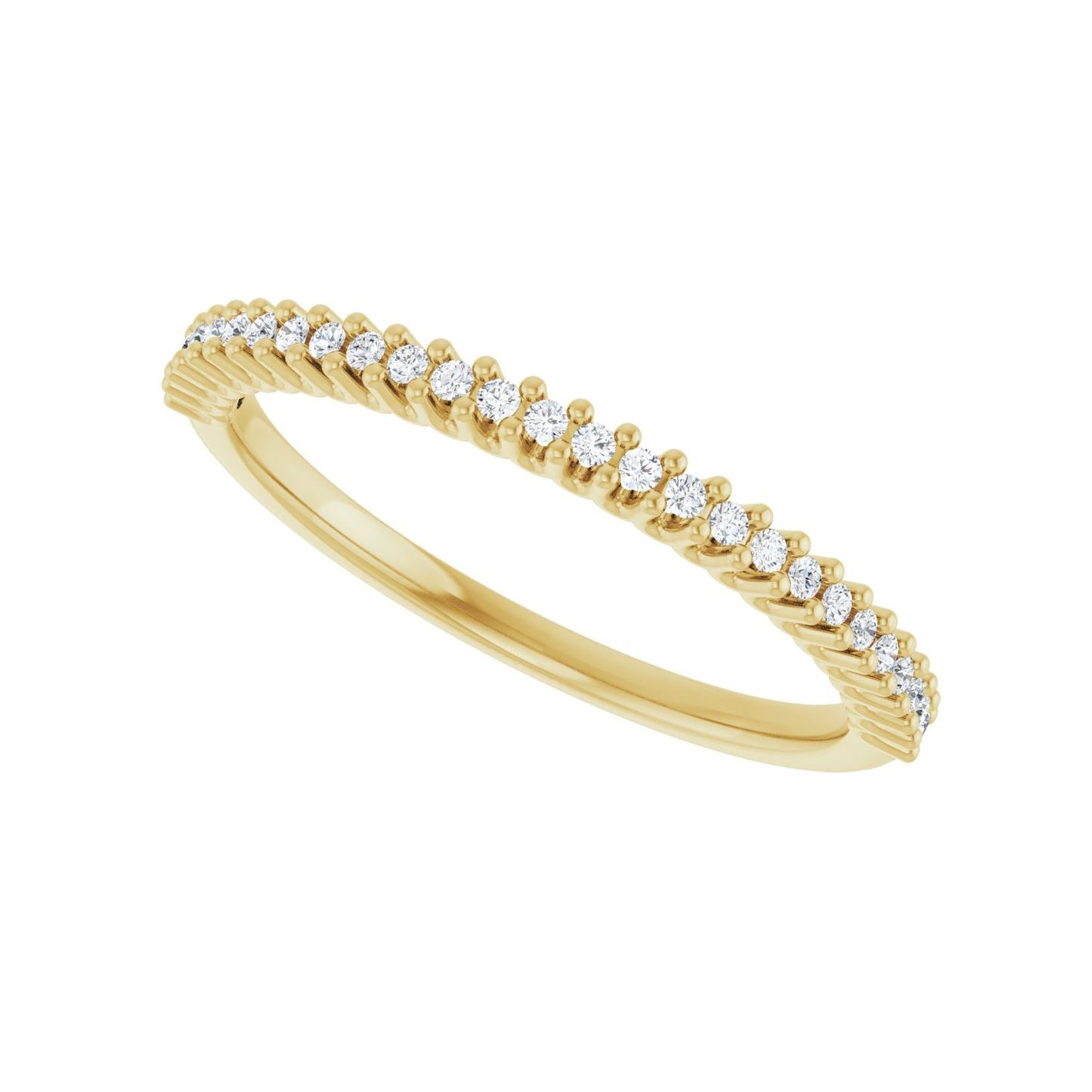 U-Prong Anniversary Band - Round 1MM-2.5MM | Metal Type=14K Yellow Gold | Diamond Size=1MM | Image 2