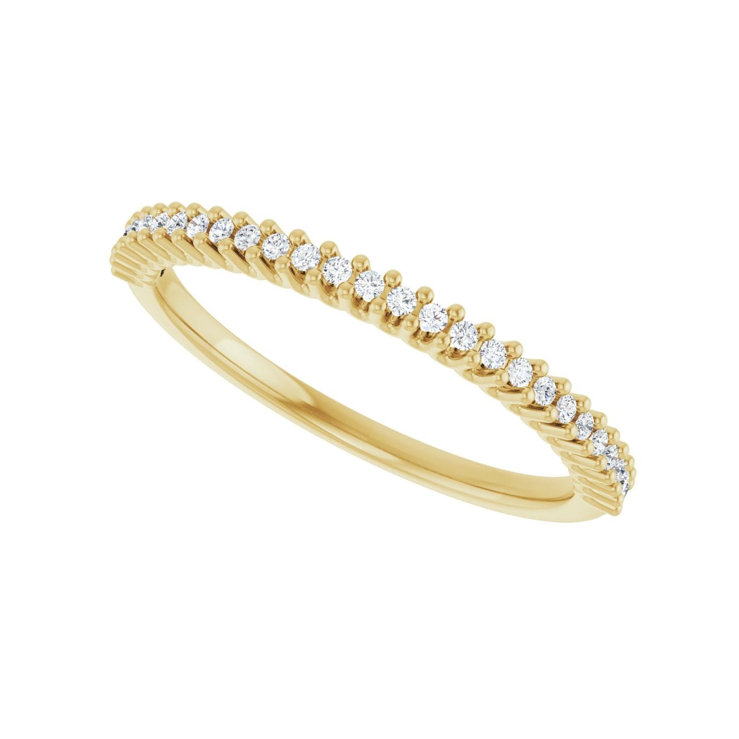 U-Prong Anniversary Band - Round 1MM-2.5MM | Metal Type=14K Yellow Gold | Diamond Size=1MM | Image 2