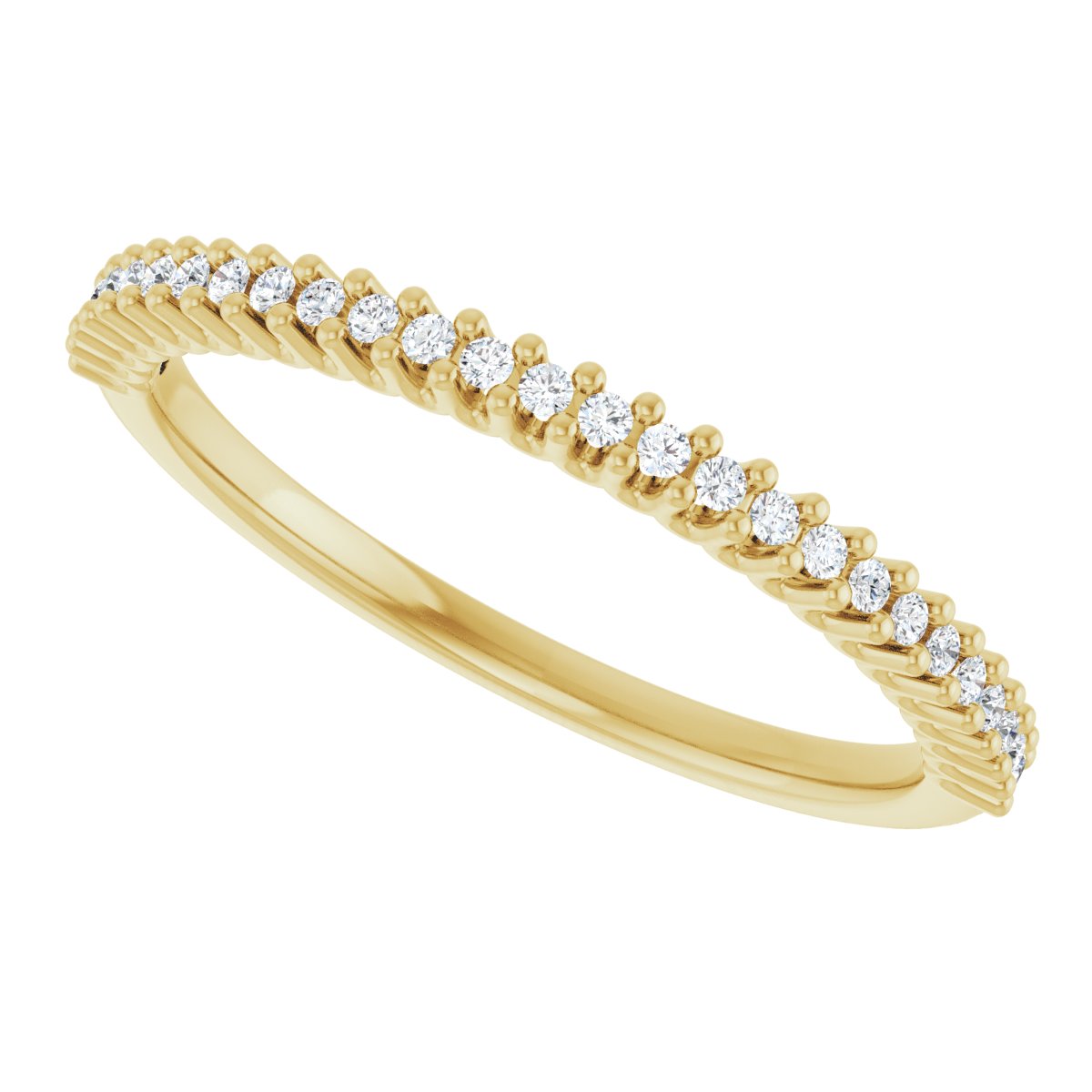 U-Prong Anniversary Band - Round | Metal Type=14K Yellow Gold | Diamond Size=1MM | Image 3