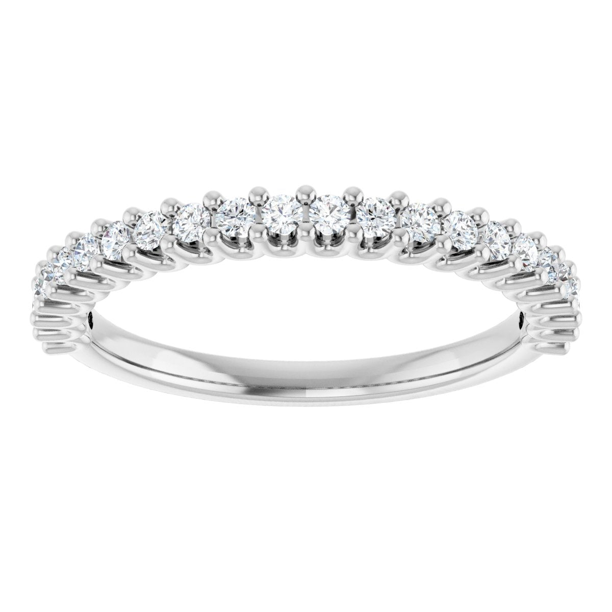 U-Prong Anniversary Band - Round | Metal Type=14K White Gold | Diamond Size=1.5MM | Image 4