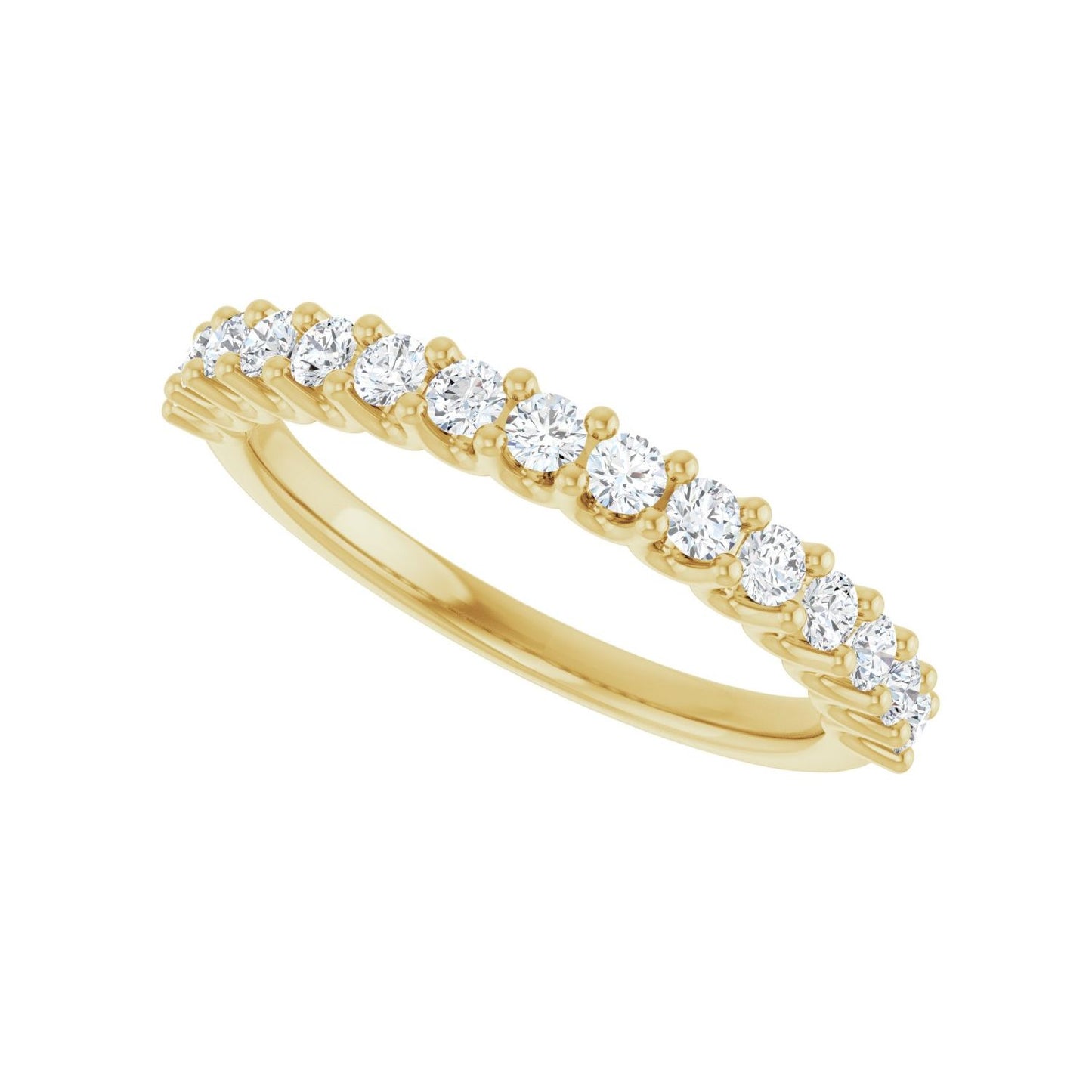 U-Prong Anniversary Band - Round 1MM-2.5MM | Metal Type=14K Yellow Gold | Diamond Size=2MM | Image 2