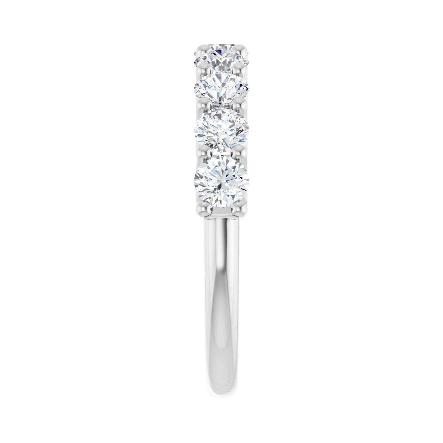 U-Prong Anniversary Band - Round 3MM-4MM | Metal Type=Platinum | Diamond Size=3.5MM | Image 1