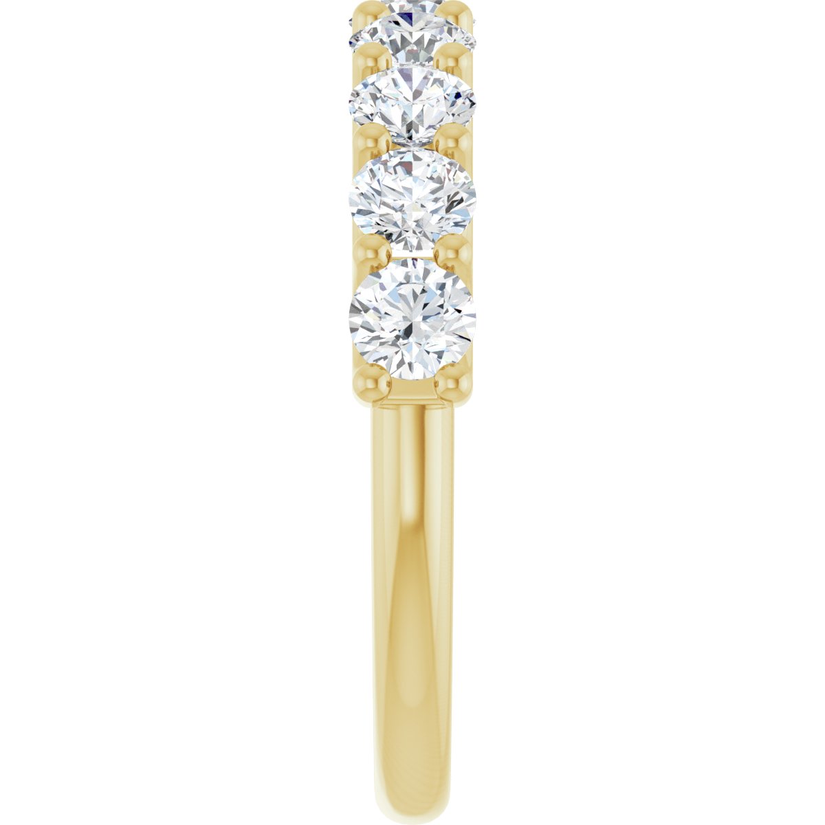 U-Prong Anniversary Band - Round | Metal Type=14K Yellow Gold | Diamond Size=3.5MM | Image 2