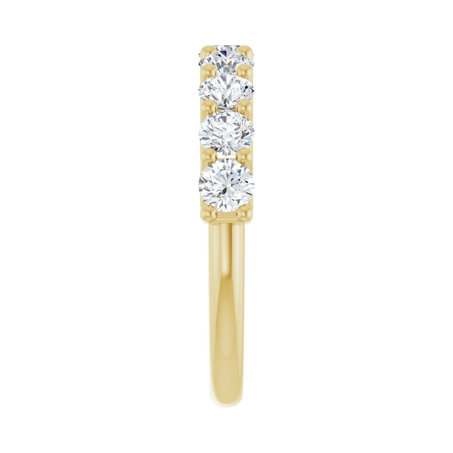 U-Prong Anniversary Band - Round 3MM-4MM | Metal Type=14K Yellow Gold | Diamond Size=3.5MM | Image 1