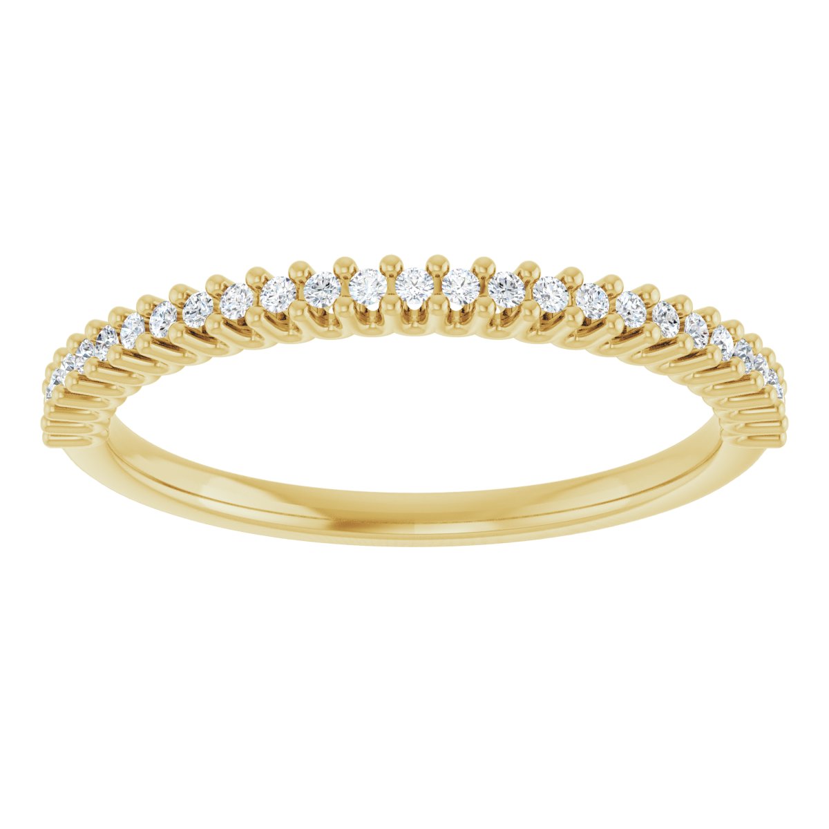 U-Prong Anniversary Band - Round | Metal Type=14K Yellow Gold | Diamond Size=1MM | Image 1