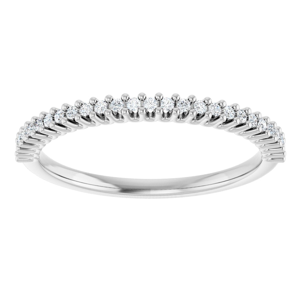 U-Prong Anniversary Band - Round | Metal Type=14K White Gold | Diamond Size=1MM | Image 1