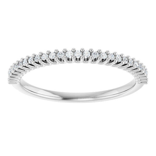 U-Prong Anniversary Band - Round | Metal Type=14K White Gold | Diamond Size=1MM | Image 1