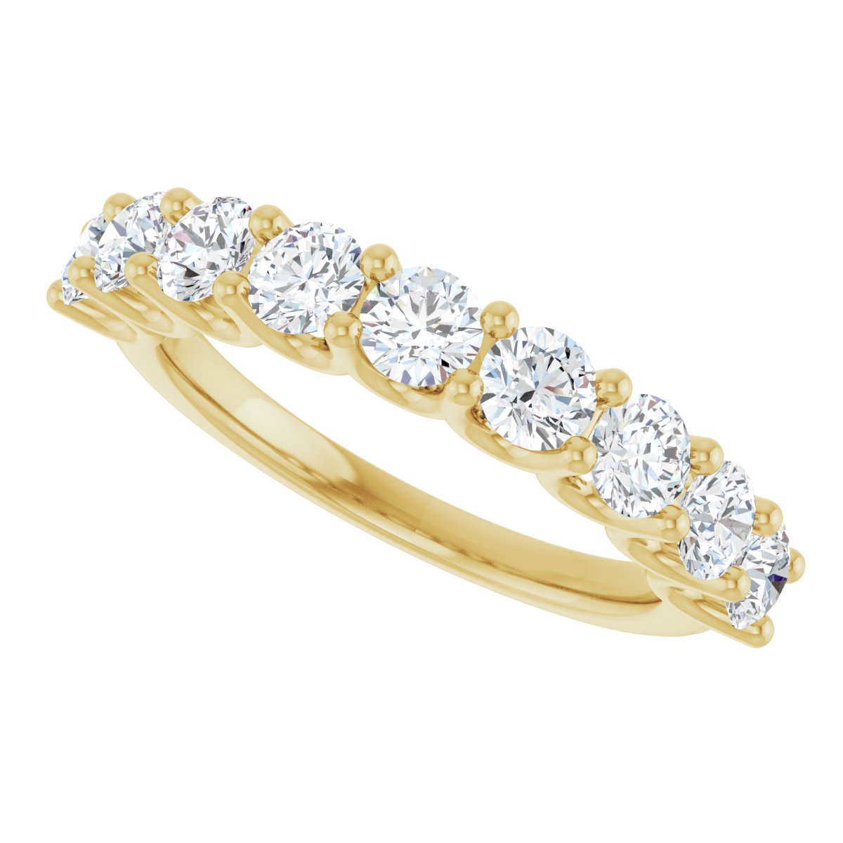 U-Prong Anniversary Band - Round | Metal Type=14K Yellow Gold | Diamond Size=3.5MM | Image 3