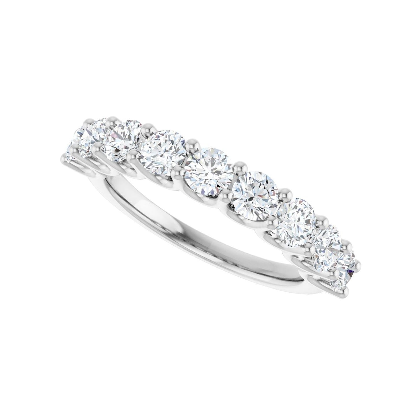 U-Prong Anniversary Band - Round 3MM-4MM | Metal Type=Platinum | Diamond Size=3.5MM | Image 2