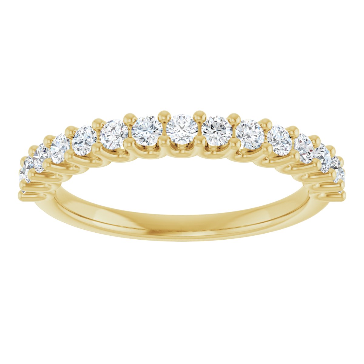 U-Prong Anniversary Band - Round | Metal Type=14K Yellow Gold | Diamond Size=2MM | Image 4