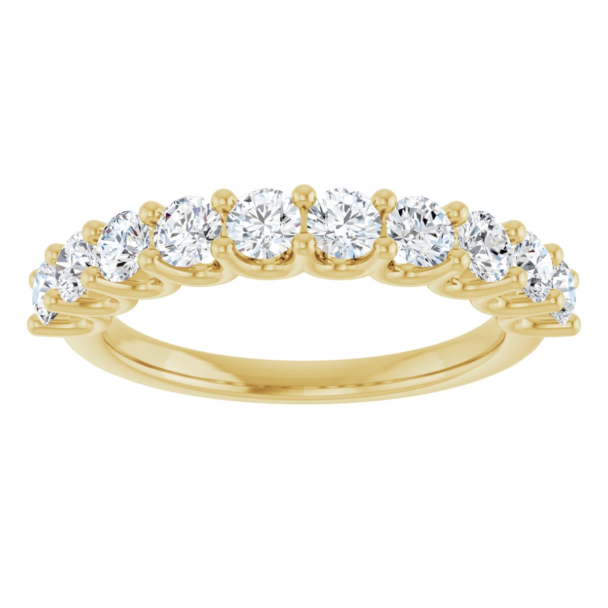 U-Prong Anniversary Band - Round | Metal Type=14K Yellow Gold | Diamond Size=3MM | Image 4