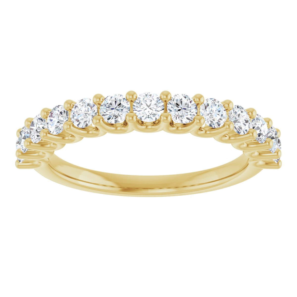 U-Prong Anniversary Band - Round | Metal Type=14K Yellow Gold | Diamond Size=2.5MM | Image 1