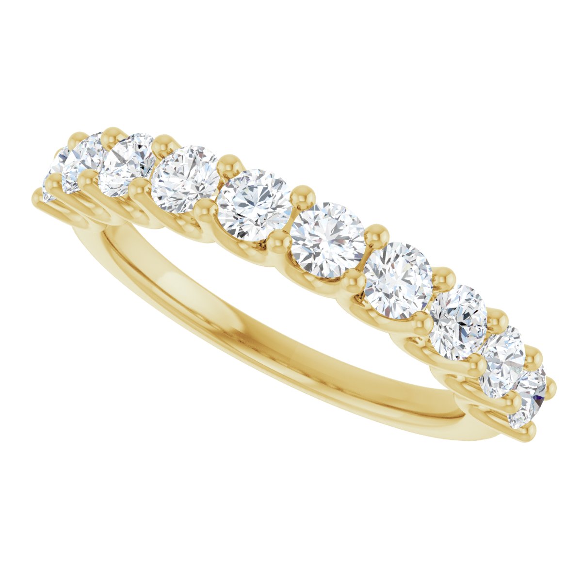 U-Prong Anniversary Band - Round | Metal Type=14K Yellow Gold | Diamond Size=3MM | Image 3