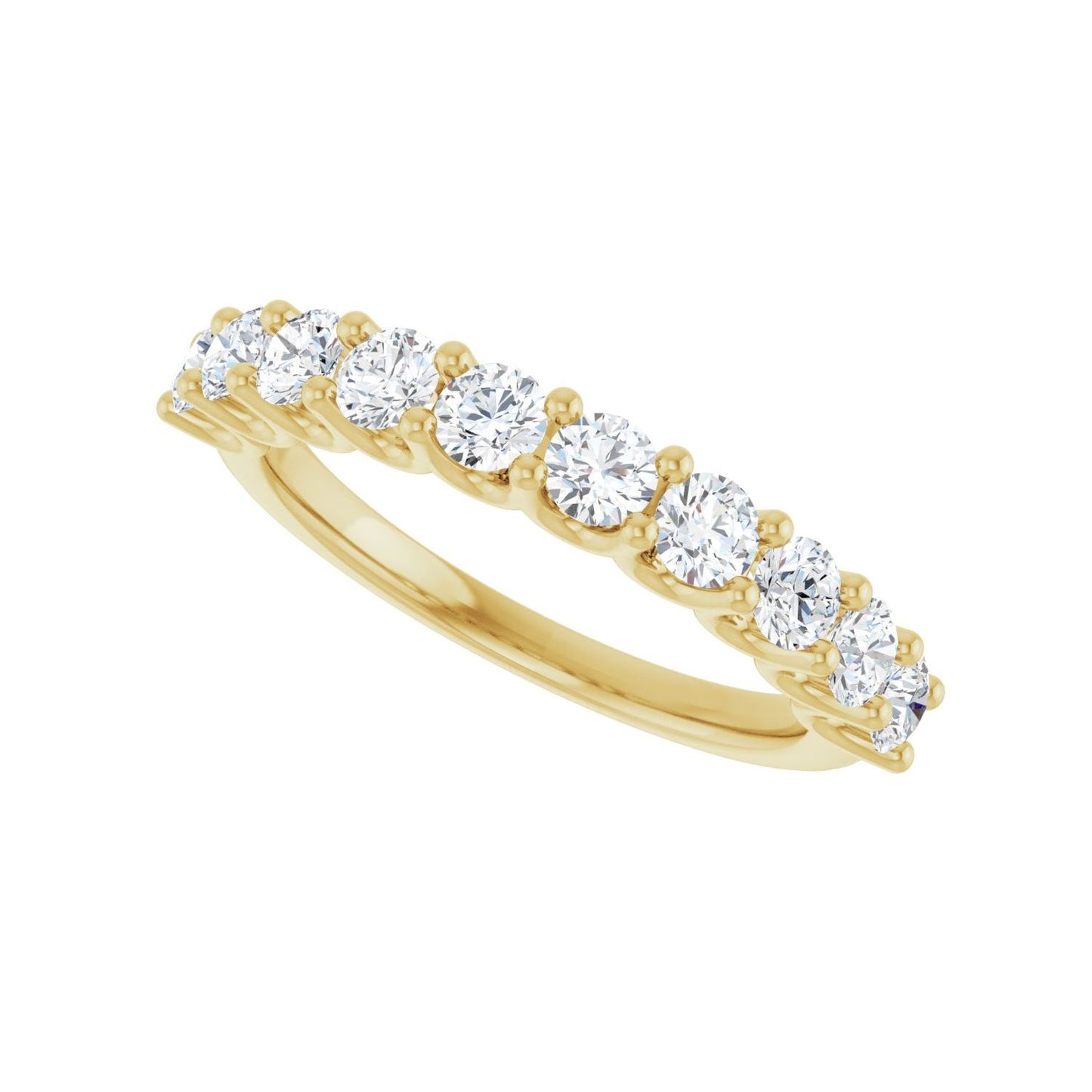 U-Prong Anniversary Band - Round 3MM-4MM | Metal Type=14K Yellow Gold | Diamond Size=3MM | Image 2