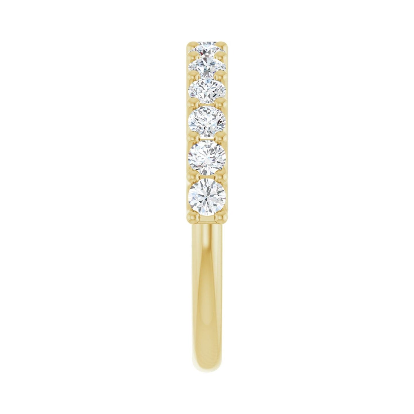 U-Prong Anniversary Band - Round 1MM-2.5MM | Metal Type=14K Yellow Gold | Diamond Size=2.5MM | Image 1