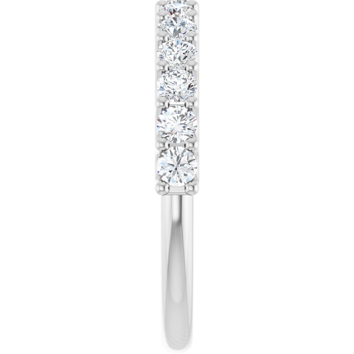 U-Prong Anniversary Band - Round | Metal Type=14K White Gold | Diamond Size=2.5MM | Image 2
