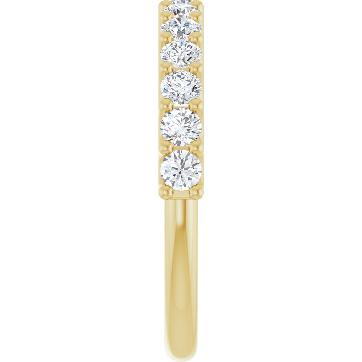 U-Prong Anniversary Band - Round | Metal Type=14K Yellow Gold | Diamond Size=2.5MM | Image 2