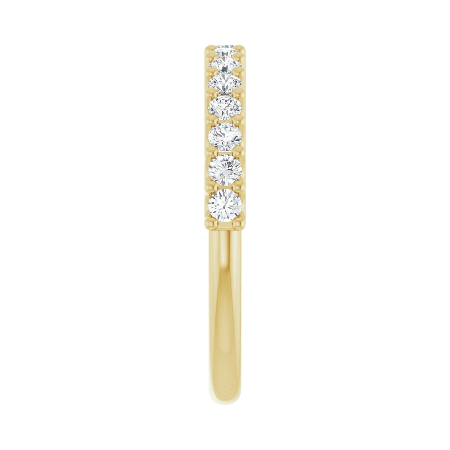 U-Prong Anniversary Band - Round 1MM-2.5MM | Metal Type=14K Yellow Gold | Diamond Size=2MM | Image 1