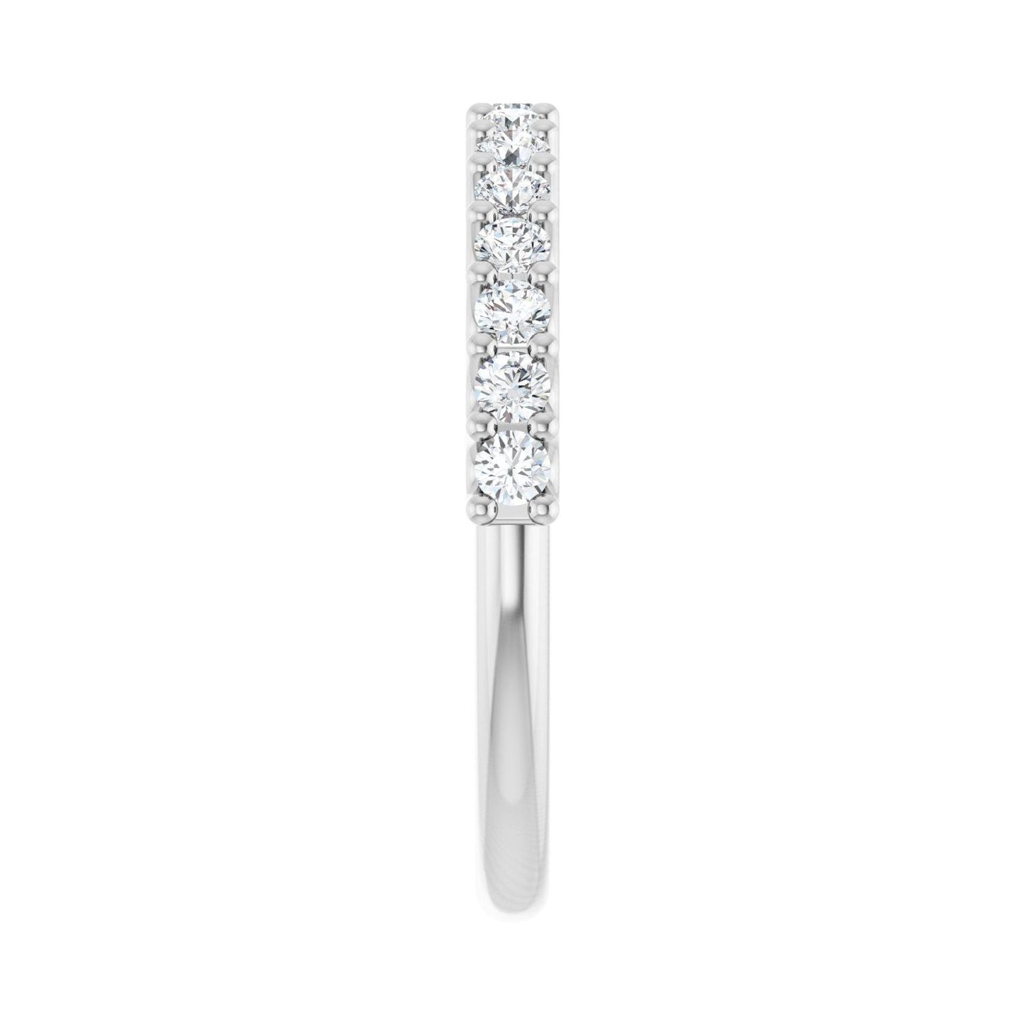 U-Prong Anniversary Band - Round 1MM-2.5MM | Metal Type=14K White Gold | Diamond Size=2MM | Image 1