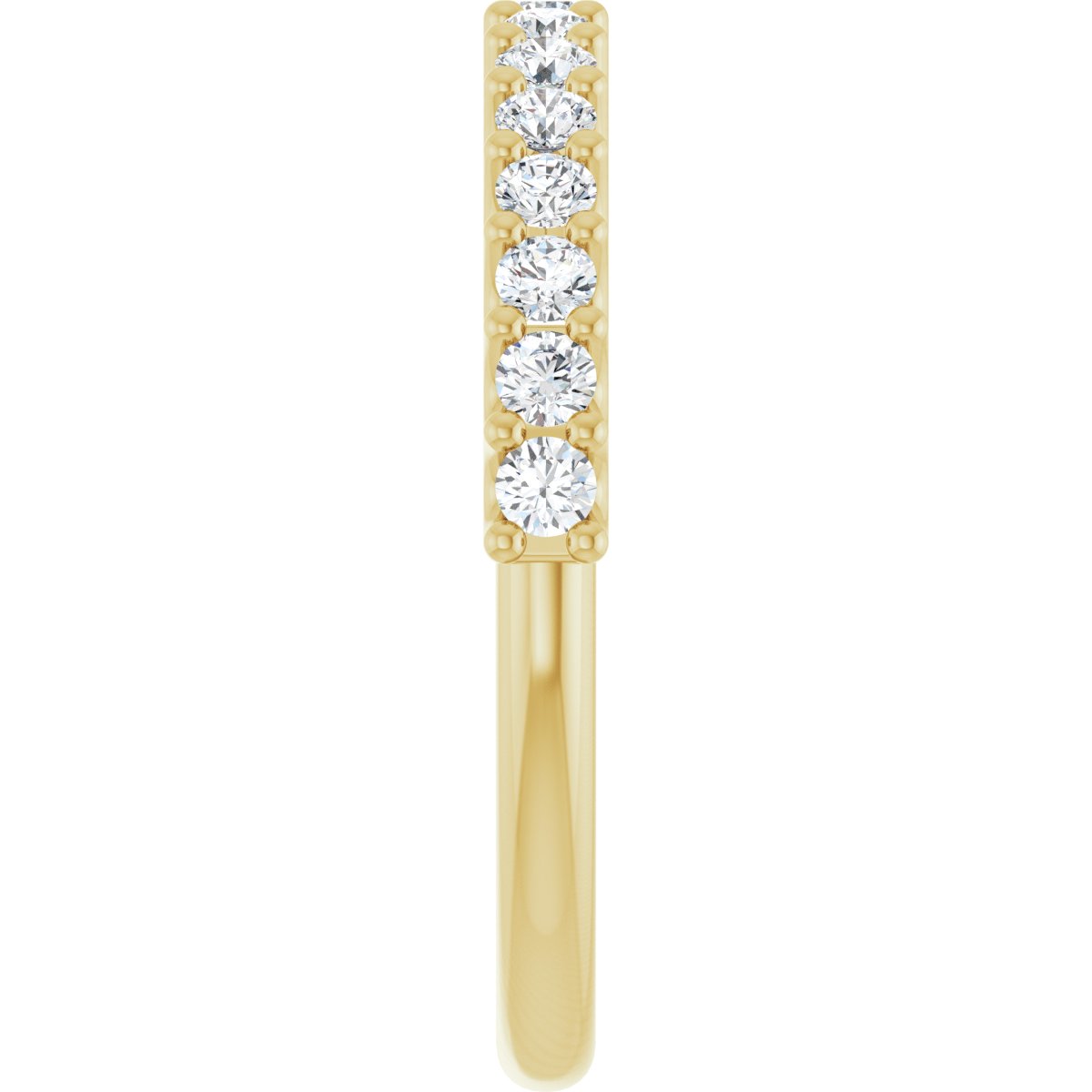 U-Prong Anniversary Band - Round | Metal Type=14K Yellow Gold | Diamond Size=2MM | Image 2