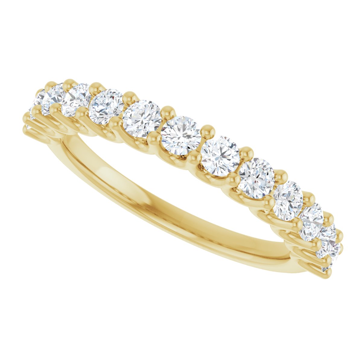 U-Prong Anniversary Band - Round | Metal Type=14K Yellow Gold | Diamond Size=2.5MM | Image 3