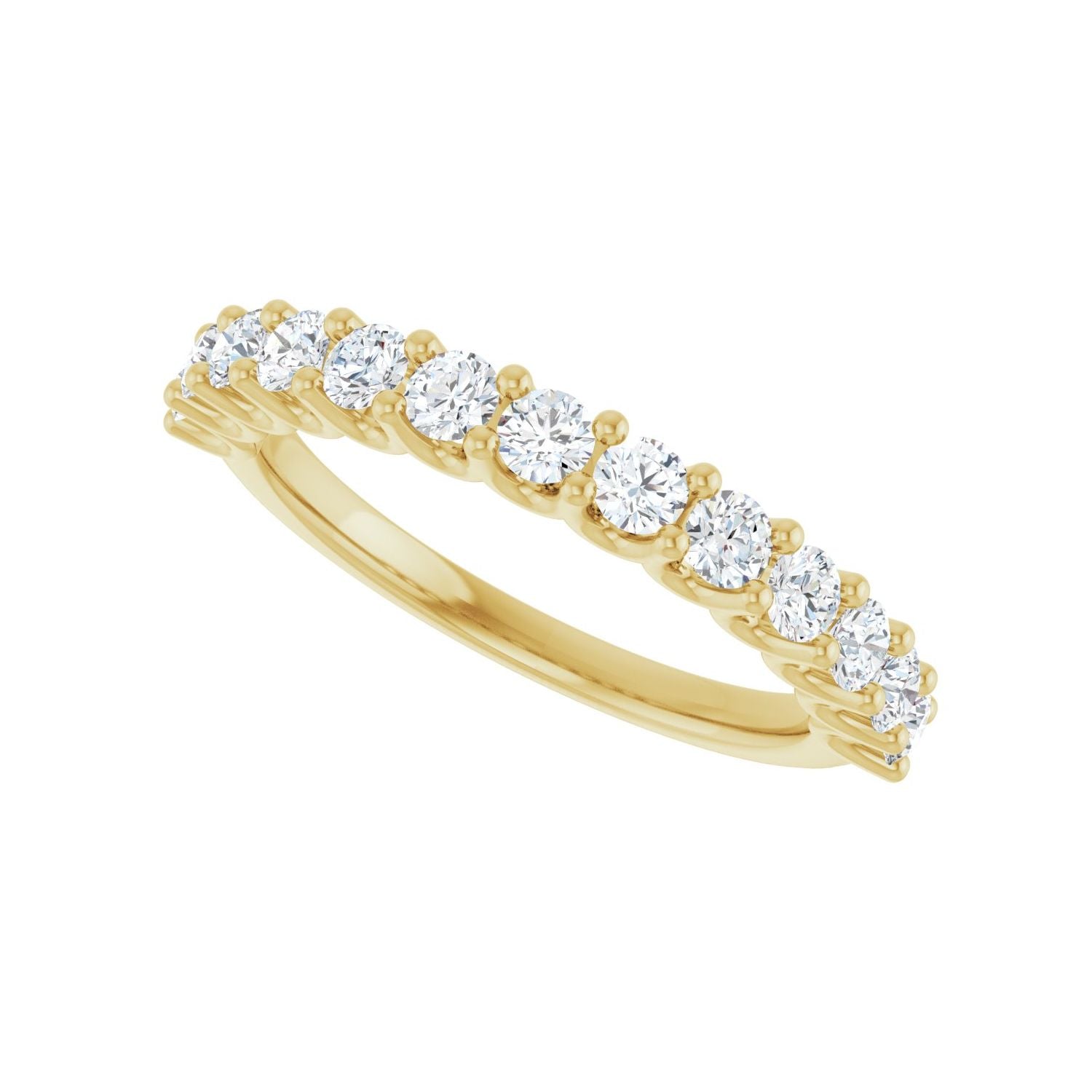 U-Prong Anniversary Band - Round 1MM-2.5MM | Metal Type=14K Yellow Gold | Diamond Size=2.5MM | Image 2