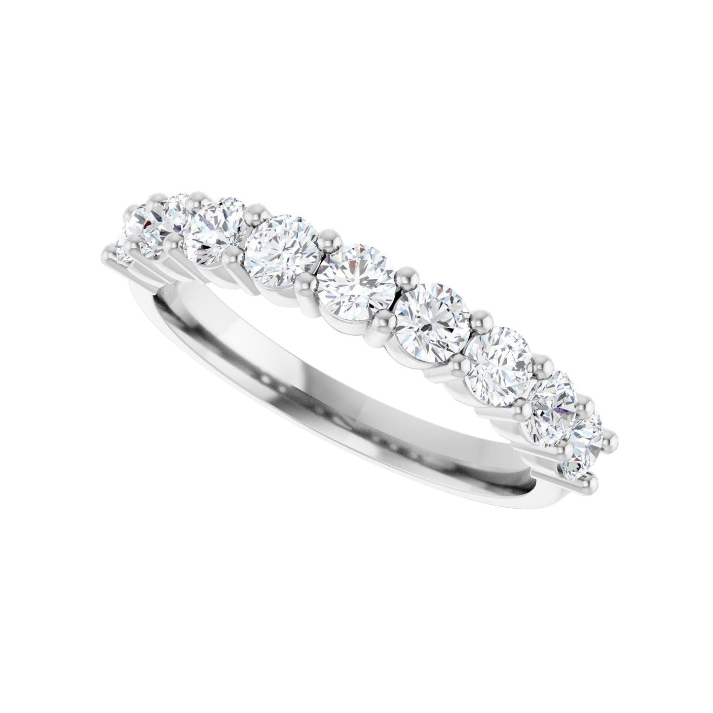 Anniversary Band - Round 3MM-4MM | Metal Type=14K White Gold | Diamond Size=3MM | Image 2