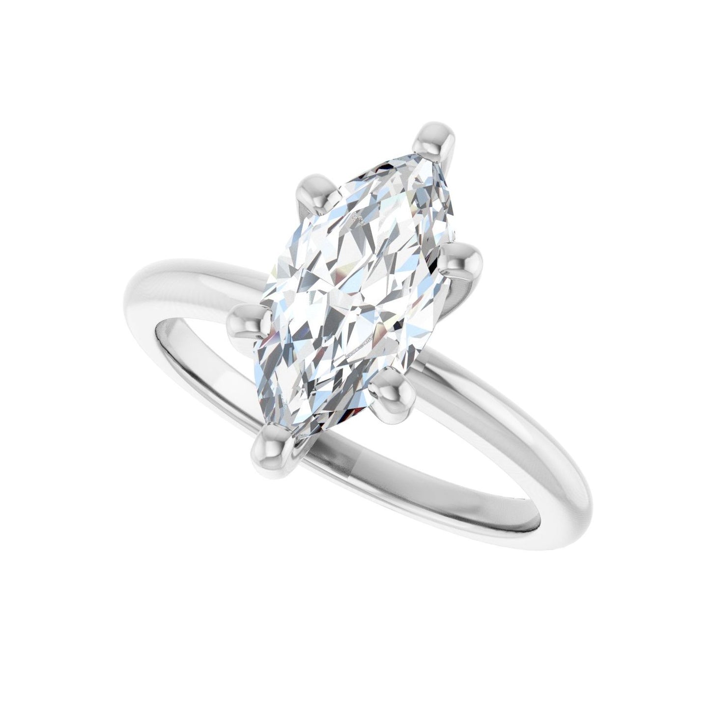 Marquise Engagement Ring | Metal Type=14K White Gold | Center Stone Size=1.5 CT | Image 5