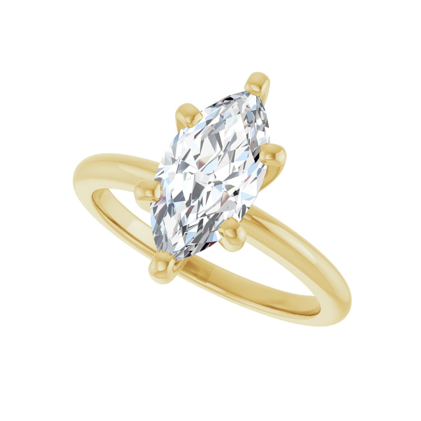 Marquise Engagement Ring | Metal Type=14K Yellow Gold | Center Stone Size=1.5 CT | Image 5