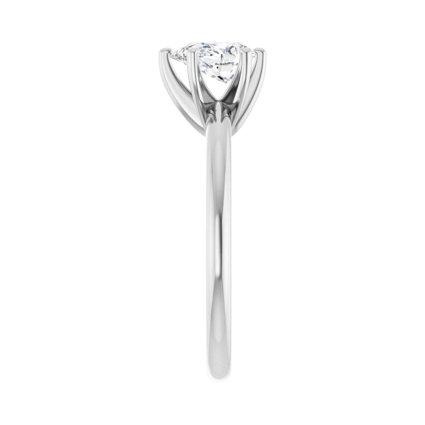 Pear Engagement Ring | Metal Type=14K White Gold | Center Stone Size=1 CT | Image 4