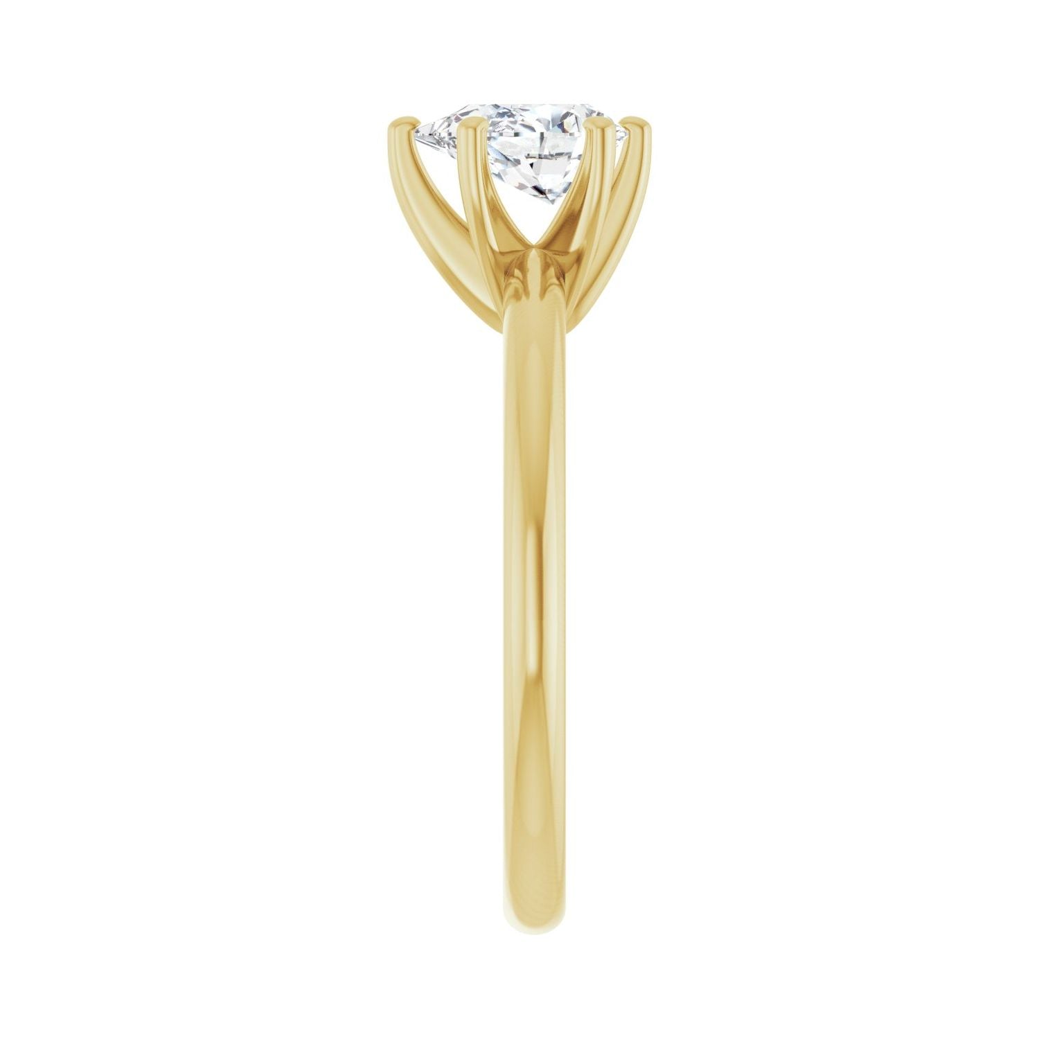 Pear Engagement Ring | Metal Type=14K Yellow Gold | Center Stone Size=1 CT | Image 4