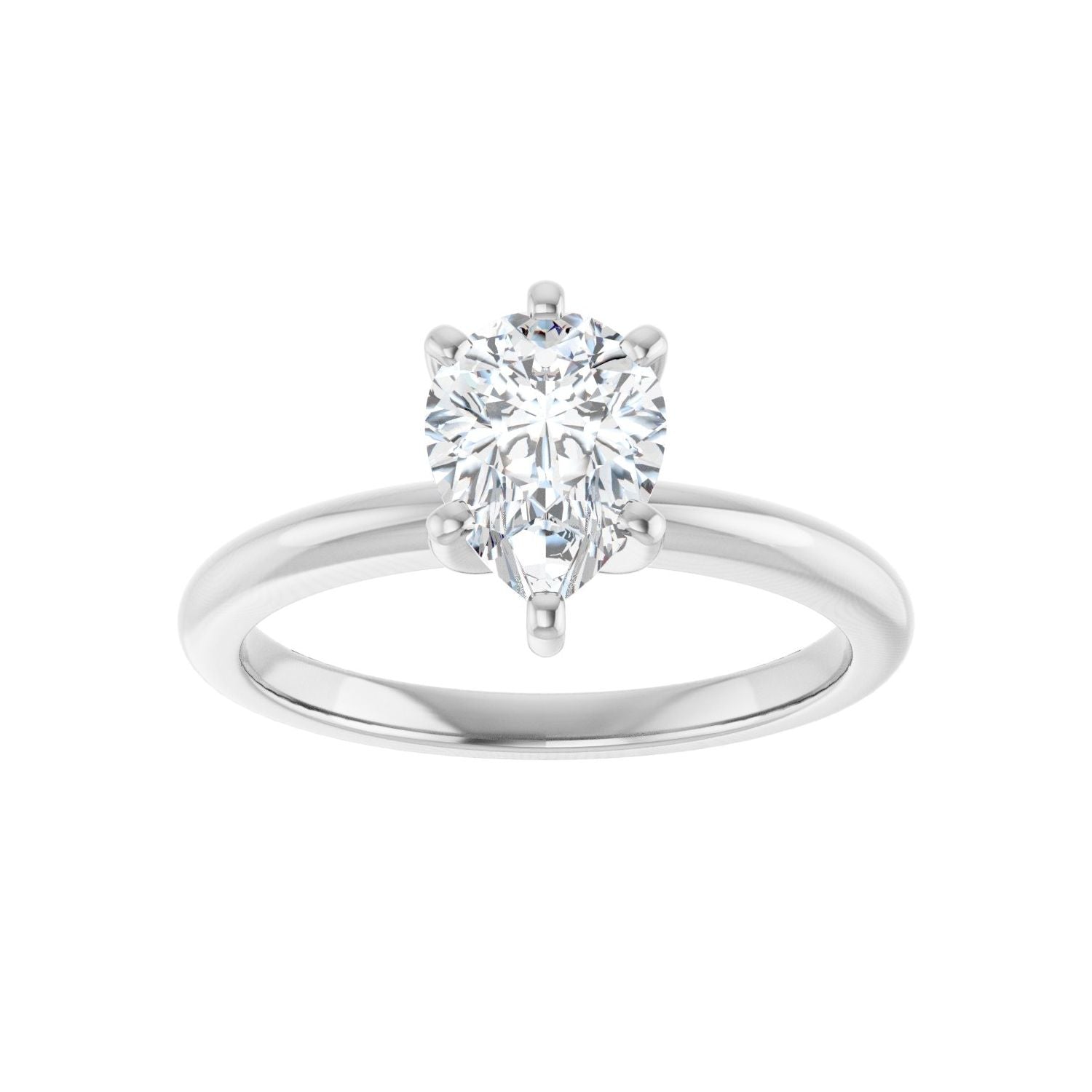 Pear Engagement Ring | Metal Type=14K White Gold | Center Stone Size=1.5 CT | Image 3