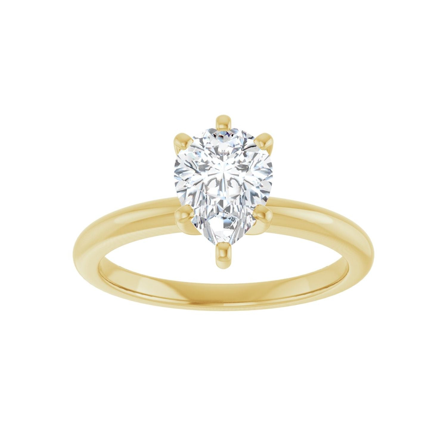 Pear Engagement Ring | Metal Type=14K Yellow Gold | Center Stone Size=1.5 CT | Image 3