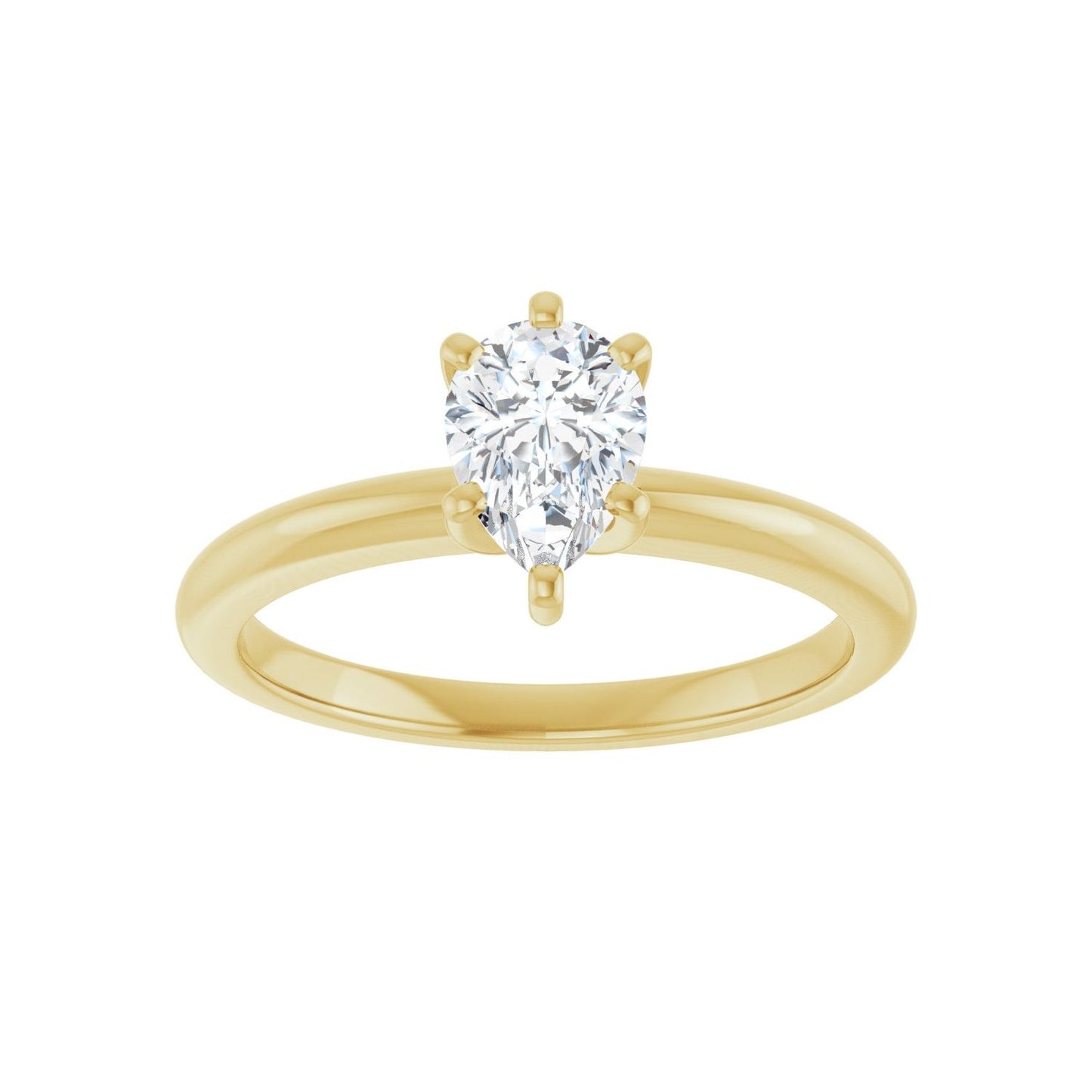 Pear Engagement Ring | Metal Type=14K Yellow Gold | Center Stone Size=1 CT | Image 3