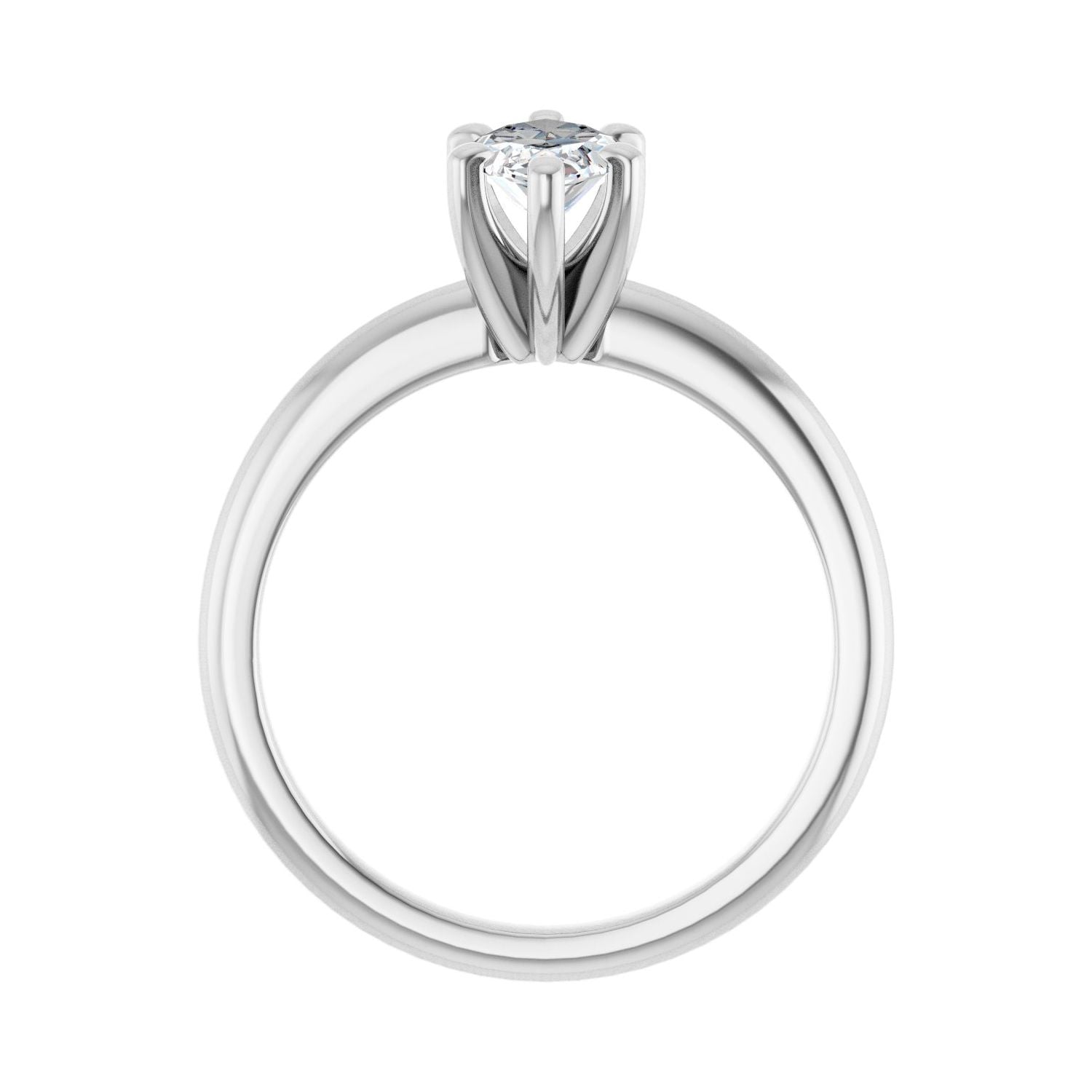 Marquise Engagement Ring | Metal Type=14K White Gold | Center Stone Size=1 CT | Image 2