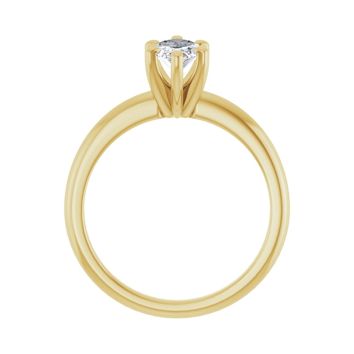 Marquise Engagement Ring | Metal Type=14K Yellow Gold | Center Stone Size=1 CT | Image 2