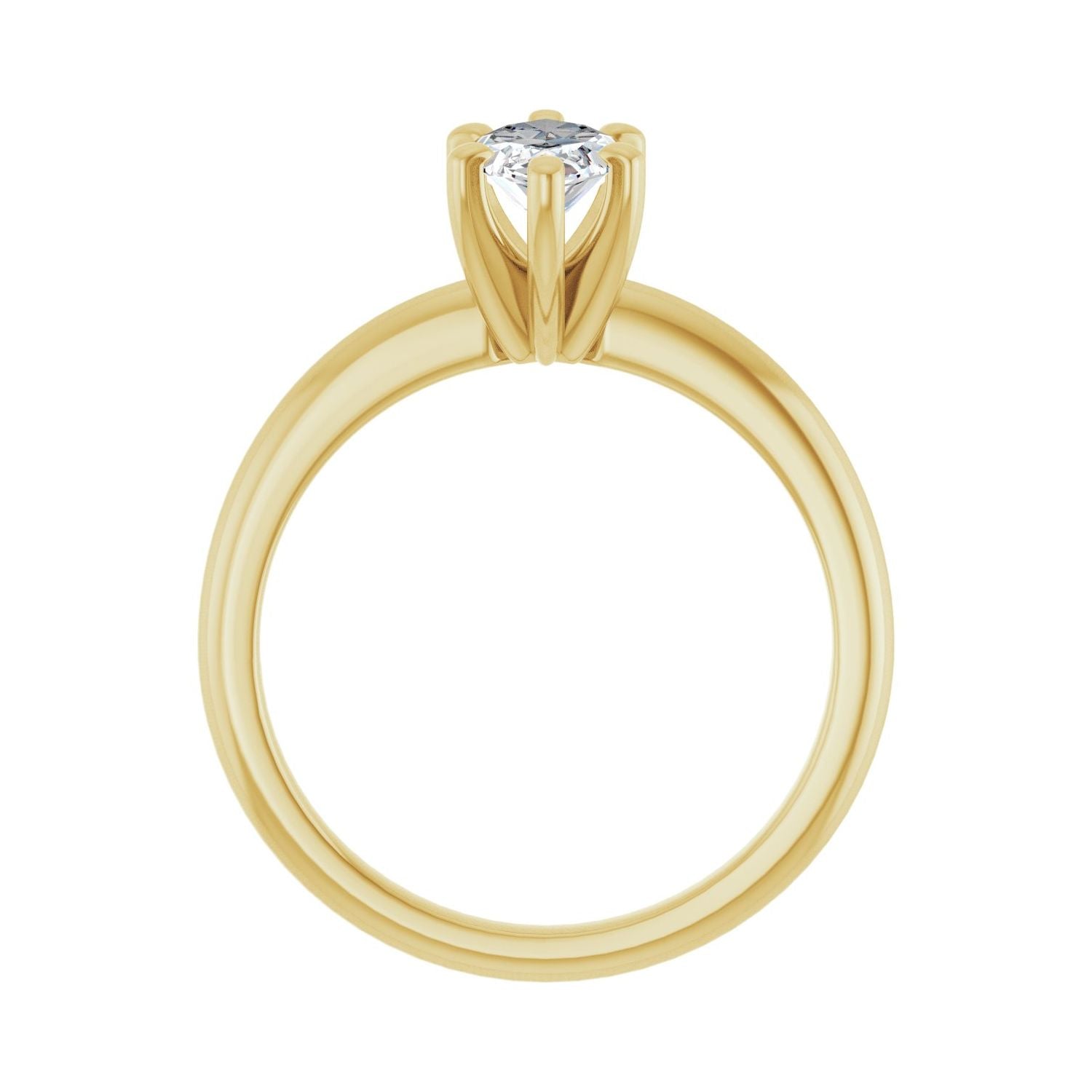 Marquise Engagement Ring | Metal Type=14K Yellow Gold | Center Stone Size=1 CT | Image 2