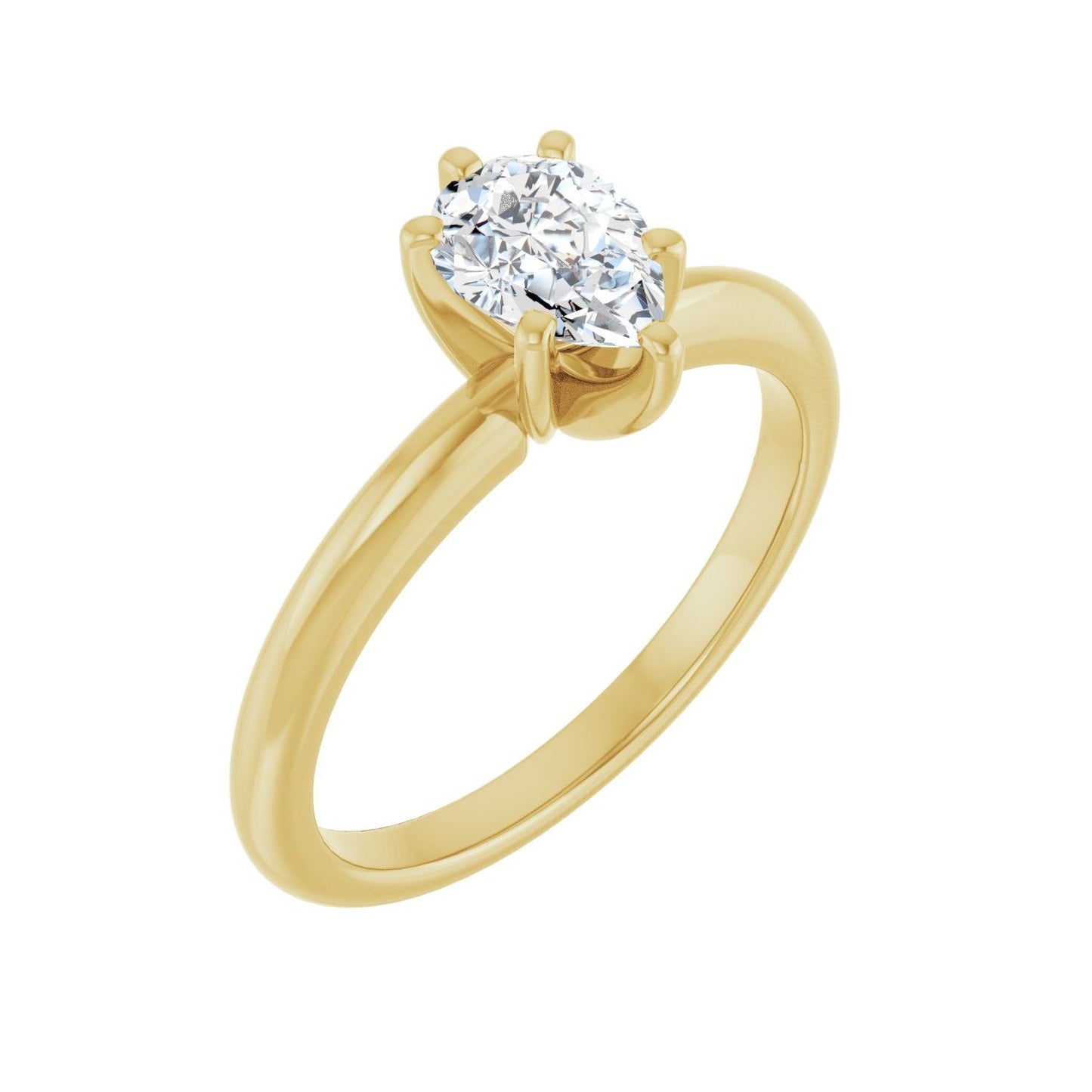 Pear Engagement Ring | Metal Type=14K Yellow Gold | Center Stone Size=1 CT | Image 1