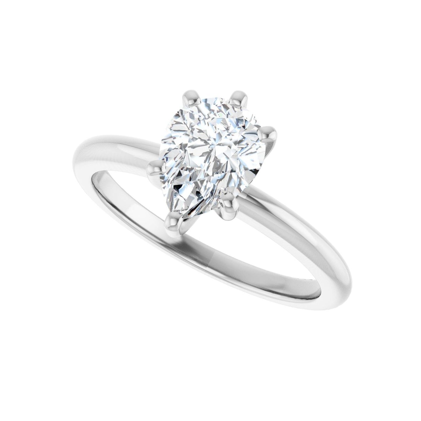 Pear Engagement Ring | Metal Type=14K White Gold | Center Stone Size=1.5 CT | Image 5