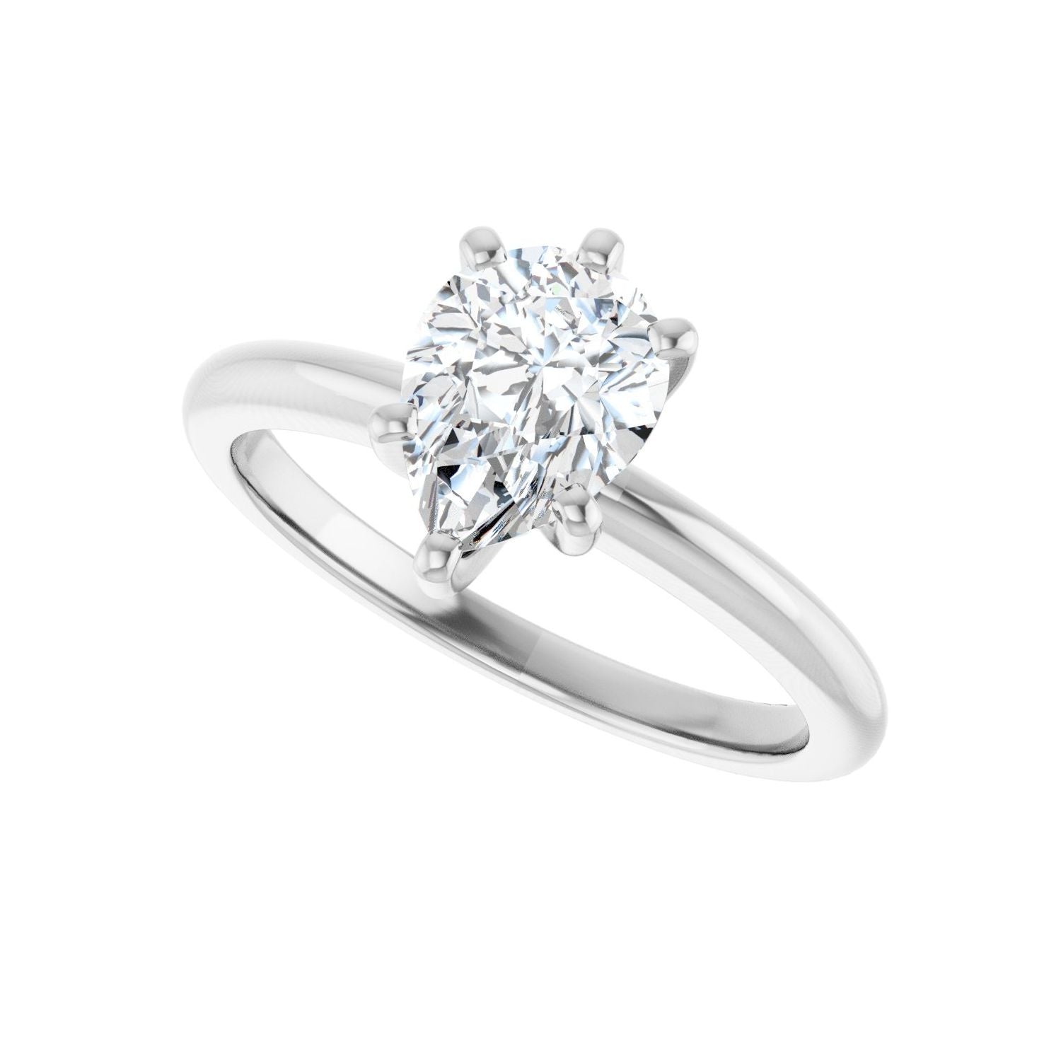 Pear Engagement Ring | Metal Type=14K White Gold | Center Stone Size=1.5 CT | Image 5