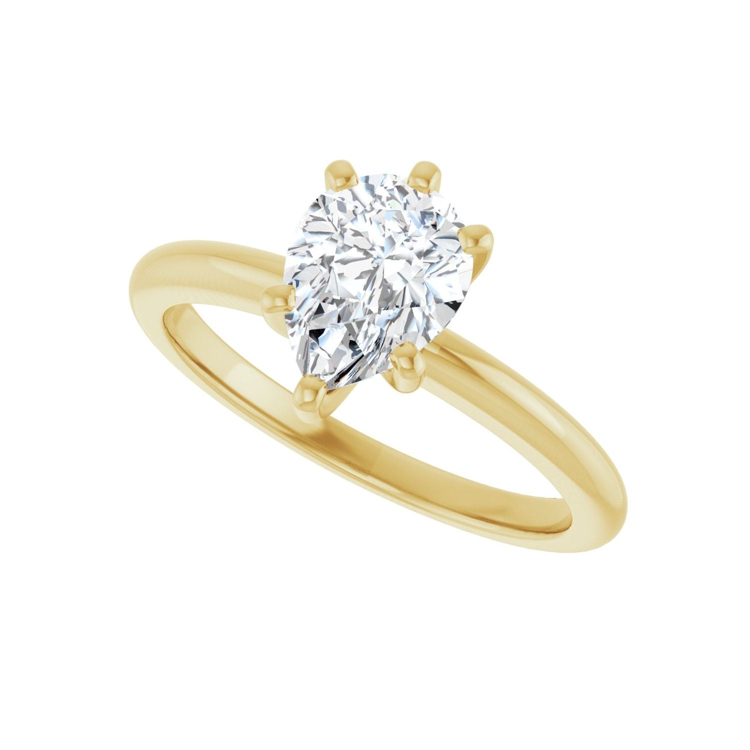 Pear Engagement Ring | Metal Type=14K Yellow Gold | Center Stone Size=1.5 CT | Image 5