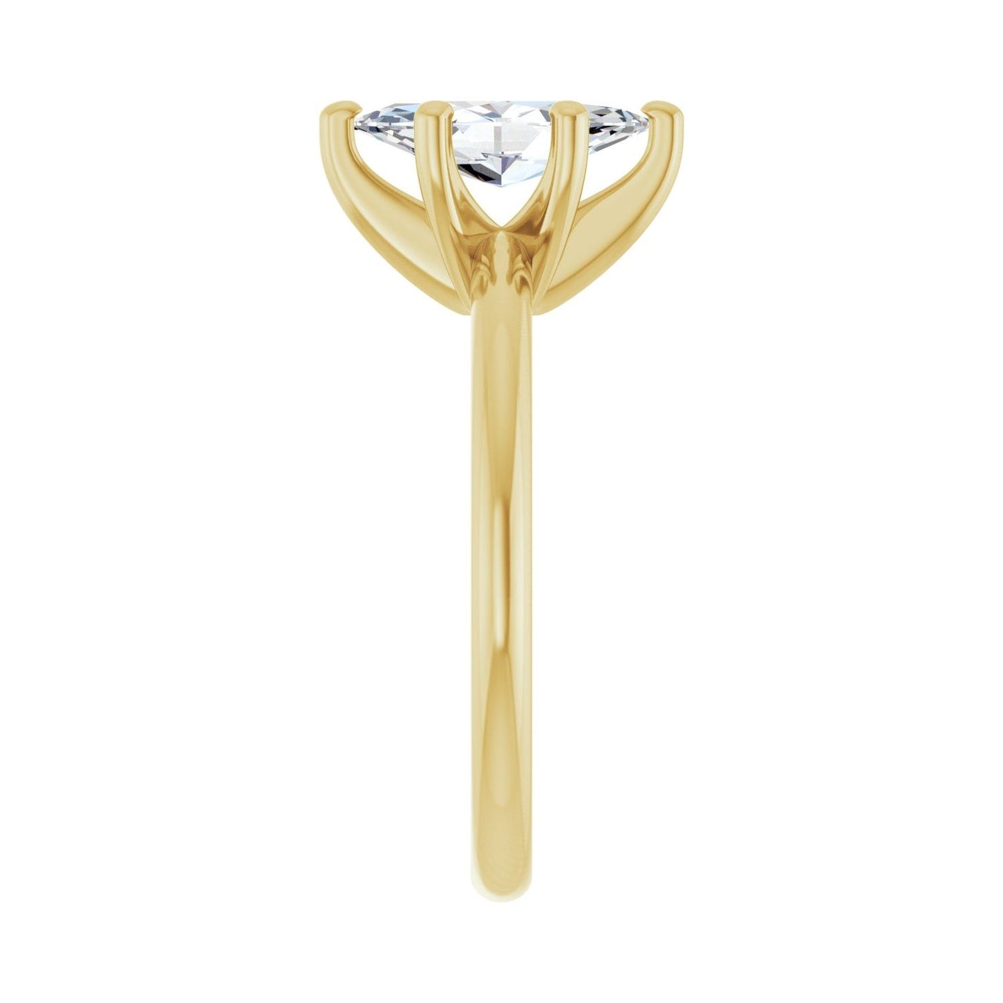 Marquise Engagement Ring | Metal Type=14K Yellow Gold | Center Stone Size=1 CT | Image 4